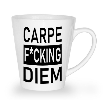 Blogerski kubek latte Carpe fucking diem